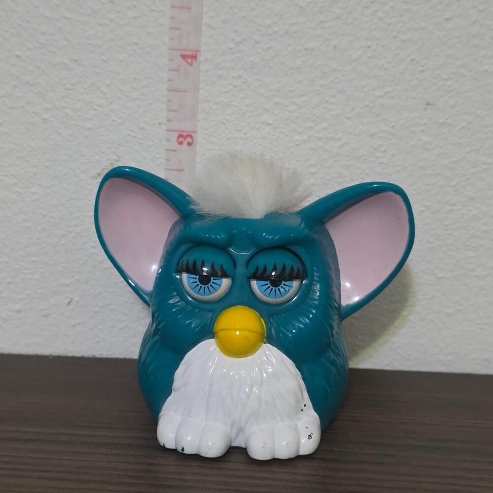 Blue & white Furby toy #retro #kidcore